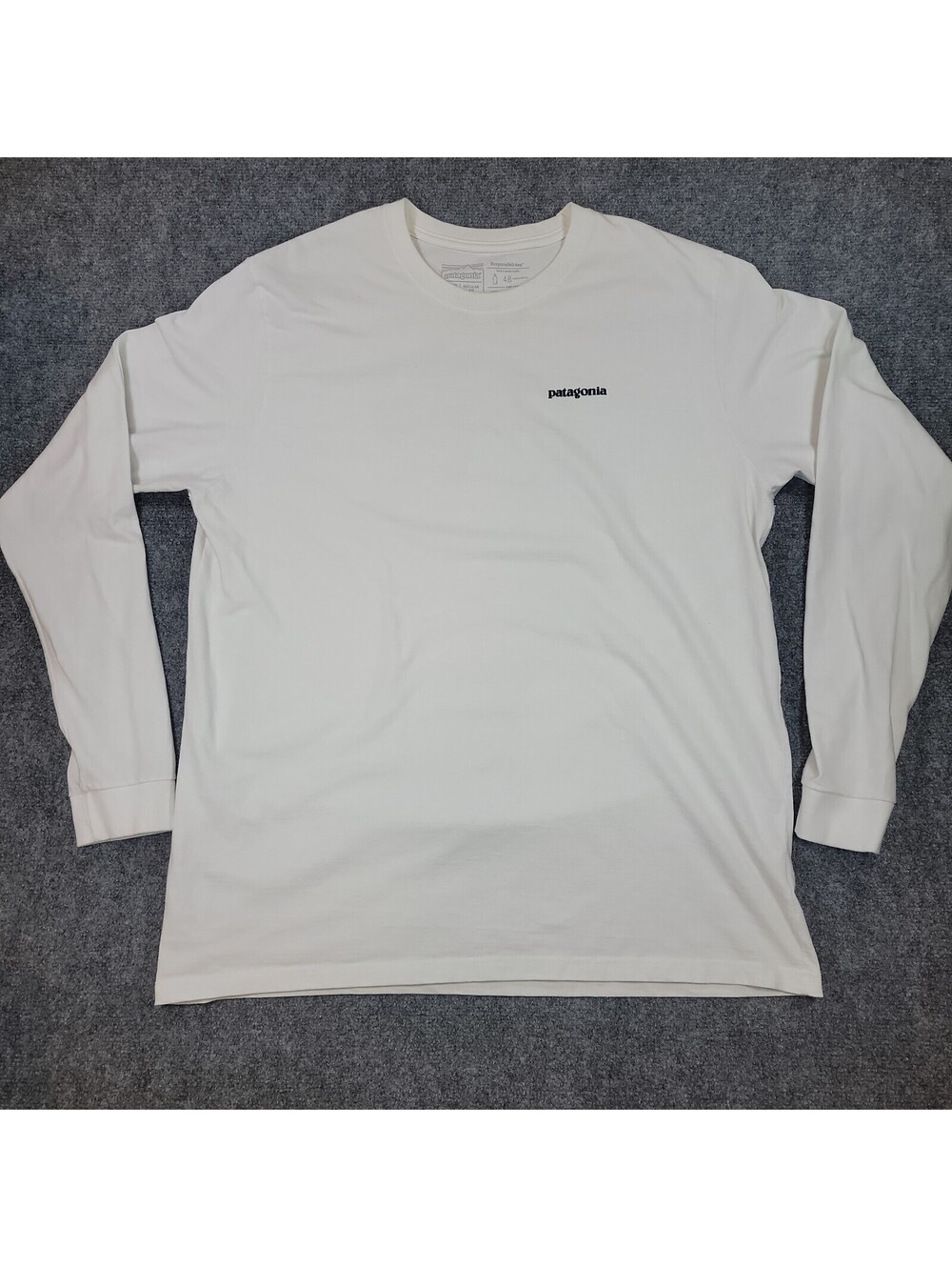 Vintage Patagonia Fitz Roy Bison Responsibili-Tee Lng Sleeve Shirt White XXL 545